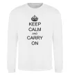Свитшот KEEP CALM AND CARRY ON Белый фото