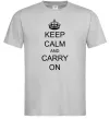 Чоловіча футболка KEEP CALM AND CARRY ON Сірий фото