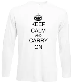 Лонгслив Keep calm and love Ukraine Белый фото