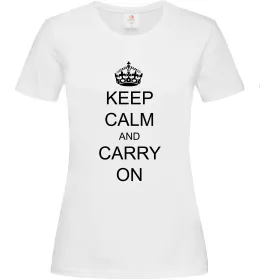 Женская футболка Keep Calm And Say Cheese Белый фото Женская футболка Keep Calm And Say Cheese Белый фото