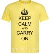 Мужская футболка KEEP CALM AND CARRY ON Лимонный фото