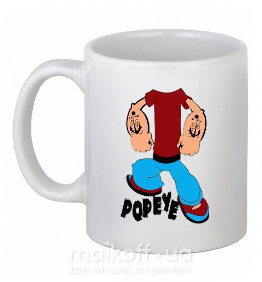 Чашка керамічна POPEYE Білий фото