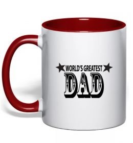 Чашка с цветной ручкой WORLD'S GREATEST DAD Чашка с цветной ручкой WORLD'S GREATEST DAD