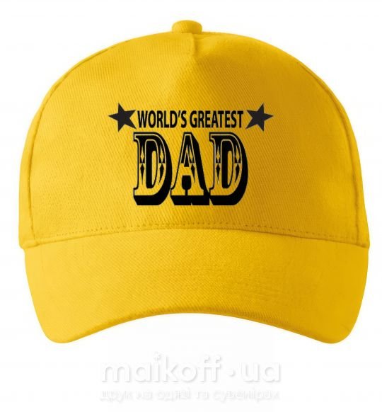 Кепка WORLD'S GREATEST DAD Сонячно жовтий фото