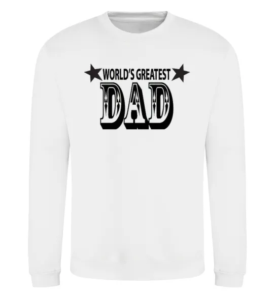 Світшот WORLD'S GREATEST DAD Білий фото