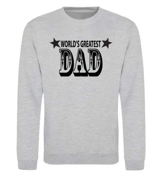 Світшот WORLD'S GREATEST DAD Сірий меланж фото