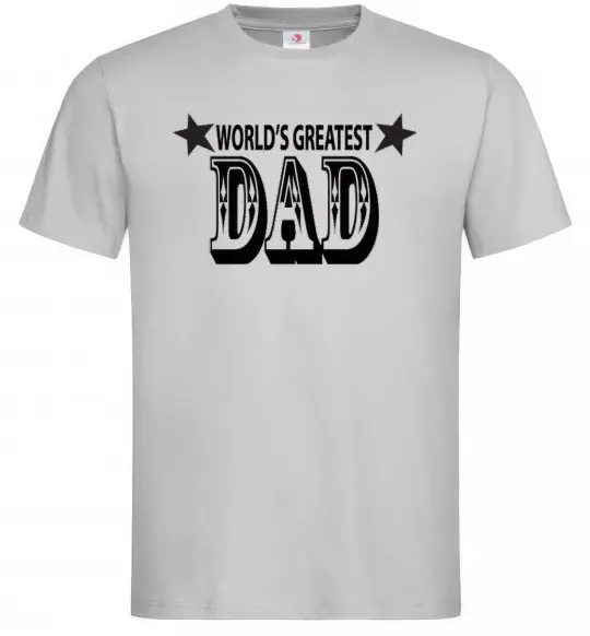 Мужская футболка WORLD'S GREATEST DAD Серый фото