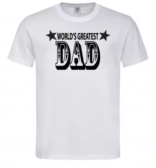 Мужская футболка WORLD'S GREATEST DAD Белый фото
