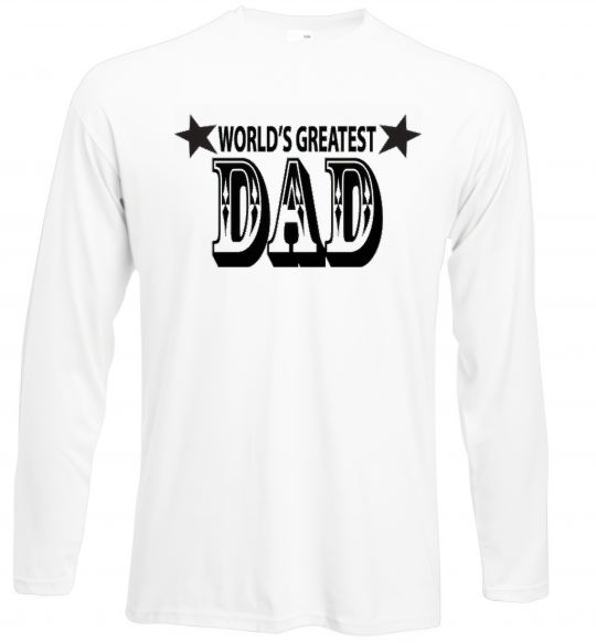 Лонгслів WORLD'S GREATEST DAD Білий фото