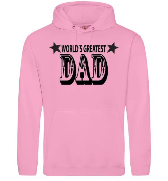 Мужская толстовка (худи) WORLD'S GREATEST DAD Розовый фото