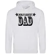 Мужская толстовка (худи) WORLD'S GREATEST DAD Серый меланж фото