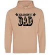 Мужская толстовка (худи) WORLD'S GREATEST DAD Песочный фото