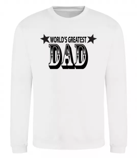 Свитшот WORLD'S GREATEST DAD Белый фото