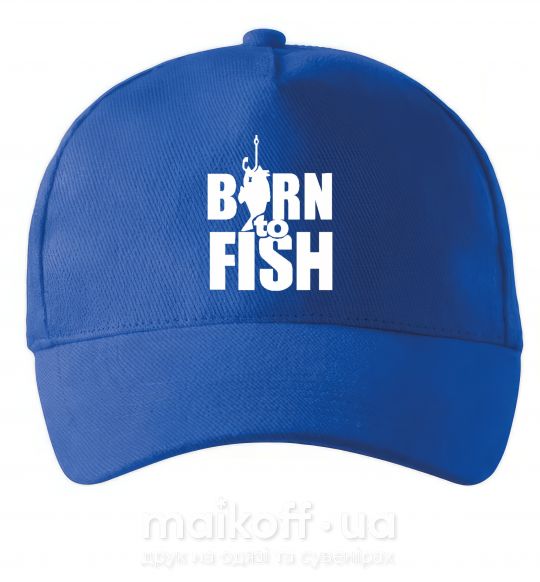 Кепка BORN TO FISH Ярко-синий фото