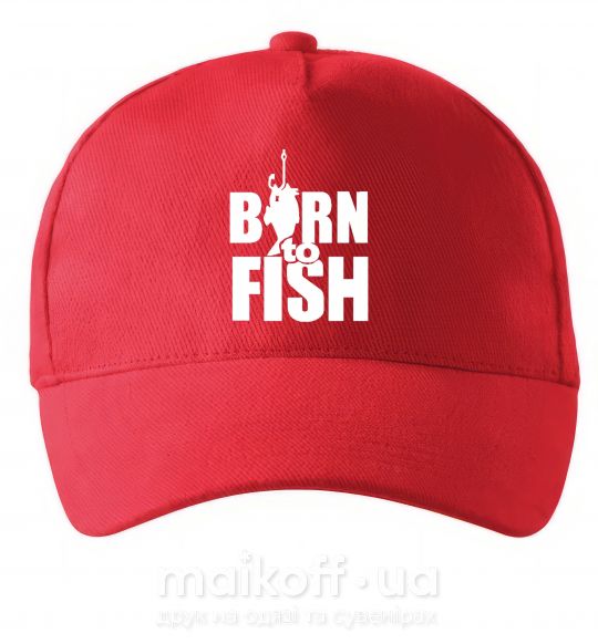 Кепка BORN TO FISH Червоний фото