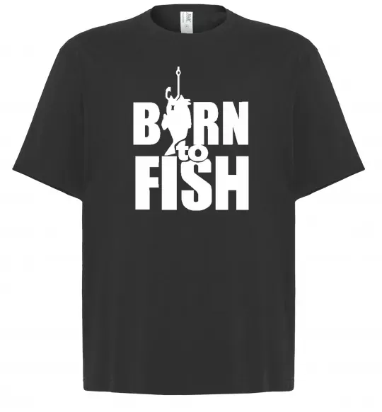 Футболка Оверсайз BORN TO FISH Черный фото