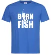 Чоловіча футболка BORN TO FISH Яскраво-синій фото