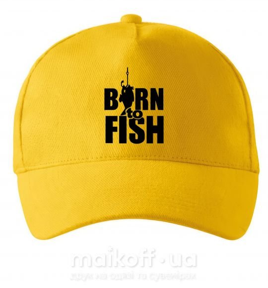 Кепка BORN TO FISH Сонячно жовтий фото