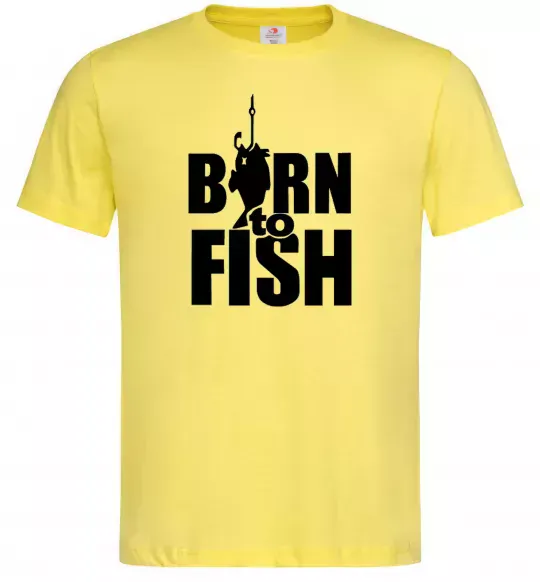Чоловіча футболка BORN TO FISH Лимонний фото