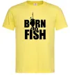 Чоловіча футболка BORN TO FISH Лимонний фото