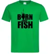 Чоловіча футболка BORN TO FISH Зелений фото