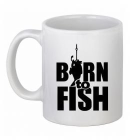 Чашка керамическая BORN TO FISH