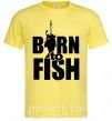 Мужская футболка BORN TO FISH Лимонный фото