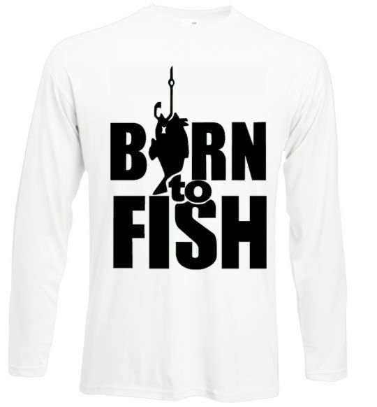 Реглан BORN TO FISH Білий фото