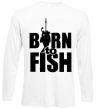 Лонгслів BORN TO FISH Білий фото