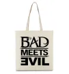 Эко-сумка BAD MEETS EVIL Бежевый фото