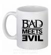 Чашка керамічна BAD MEETS EVIL Білий фото