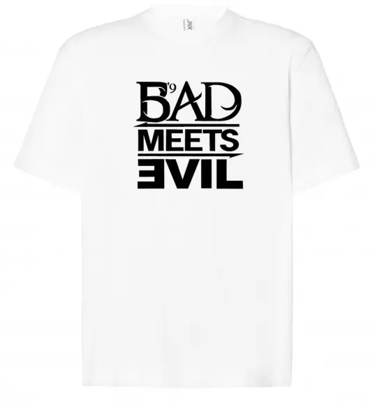 Футболка Оверсайз BAD MEETS EVIL Белый фото
