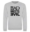 Свитшот BAD MEETS EVIL Серый меланж фото