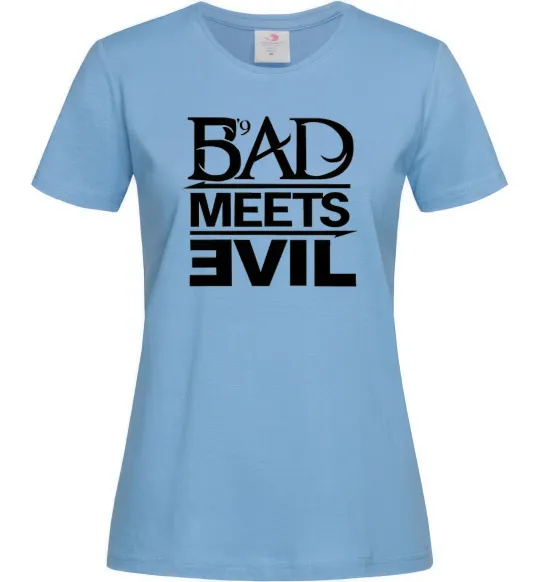 Женская футболка BAD MEETS EVIL Голубой фото