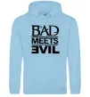 Чоловіча толстовка (худі) BAD MEETS EVIL Блакитний Чоловіча толстовка (худі) BAD MEETS EVIL Блакитний фото