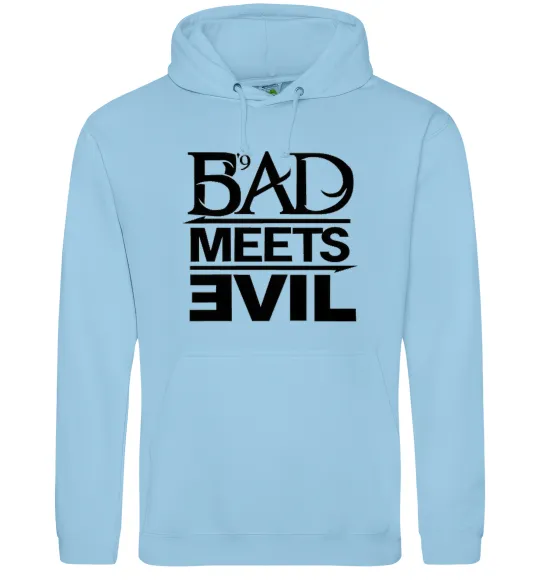 Жіноча толстовка (худі) BAD MEETS EVIL Блакитний фото