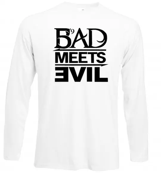 Лонгслив BAD MEETS EVIL Белый фото