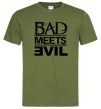 Чоловіча футболка BAD MEETS EVIL Оливковий фото