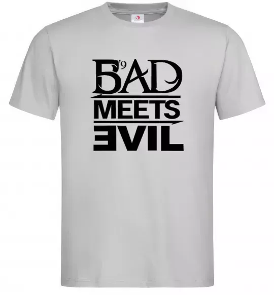 Чоловіча футболка BAD MEETS EVIL Сірий фото