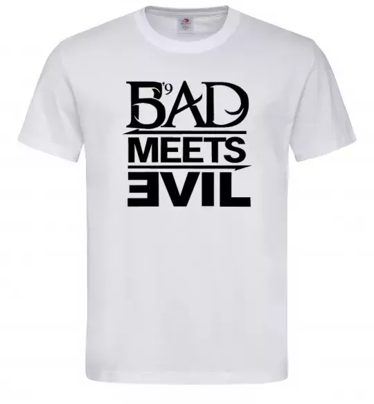 Чоловіча футболка BAD MEETS EVIL Білий фото