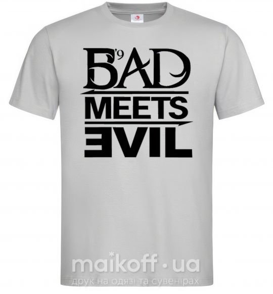 Мужская футболка BAD MEETS EVIL Серый фото