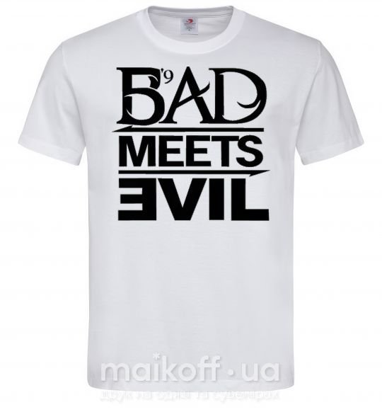 Мужская футболка BAD MEETS EVIL Белый фото