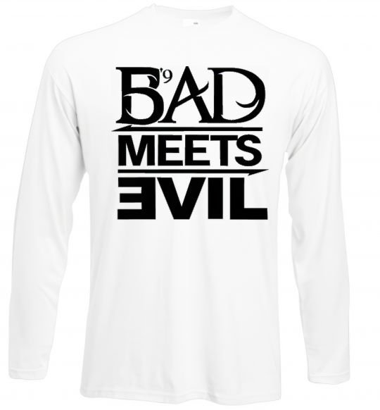 Лонгслив BAD MEETS EVIL Белый фото