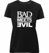 Жіноча преміум футболка BAD MEETS EVIL Чорний фото