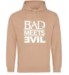 Жіноча толстовка (худі) BAD MEETS EVIL Пісочний фото