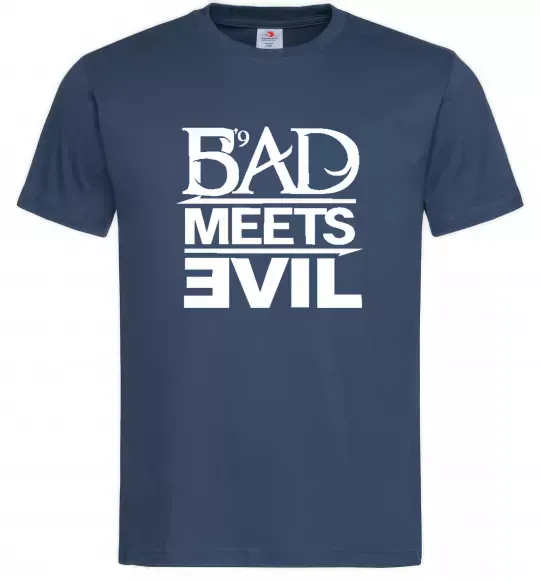 Чоловіча футболка BAD MEETS EVIL Темно-синій фото