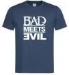 Чоловіча футболка BAD MEETS EVIL Темно-синій фото