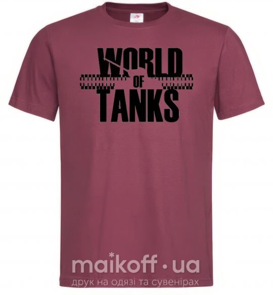 Мужская футболка WORLD OF TANKS Бордовый фото