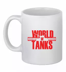 Чашка керамическая Танки Белый фото Чашка керамическая Танки Белый фото