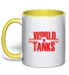 Чашка з кольоровою ручкою WORLD OF TANKS Лимонний фото